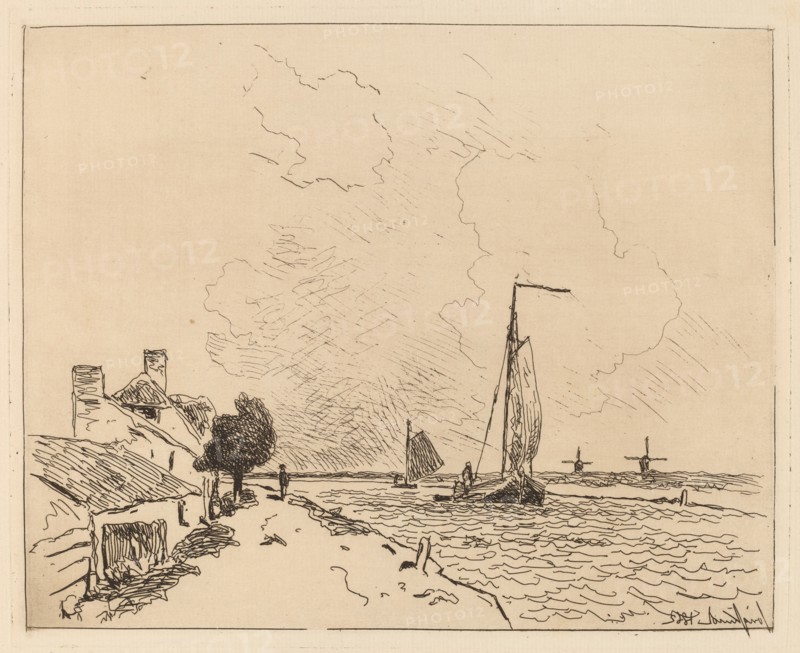 Two Boats at Sail (Les deux Barques a voile), 1862.