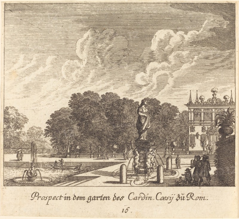 Gardens of Cardinal Coessi, Rome, 1681.