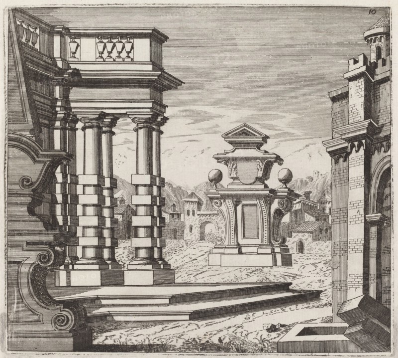 Architectural Fantasy with Portals and Monuments, before 1753.