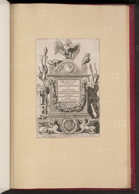 Title Page for Hubert Goltzius, Graeciae Vniversae Asiaeq. Minoris et Insularum Nomismata, 1618.