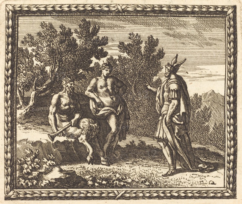Midas with Apollo and Pan, published 1676.