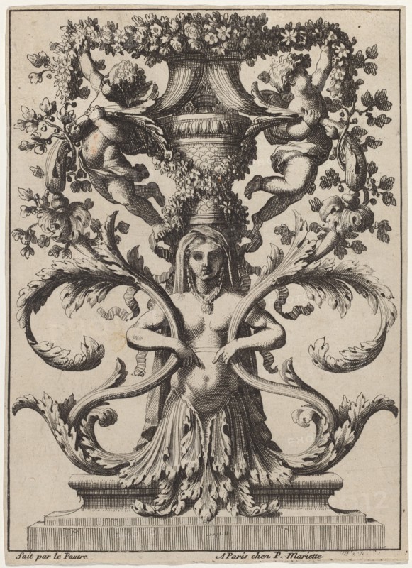 Ornament with a Woman Turning to Foliage.
