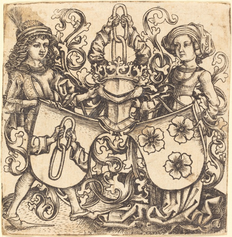 Arms of Rohrbach and Holzhausen, c. 1480/1490.