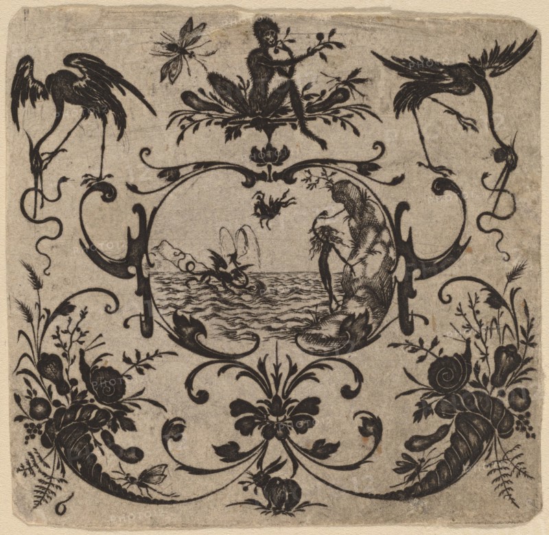 Ornament with Grotesque, 1616.