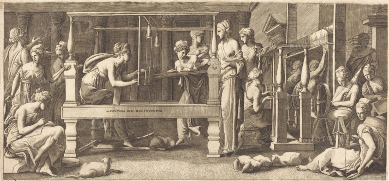 Penelope and Her Maids Weaving, c. 1545.