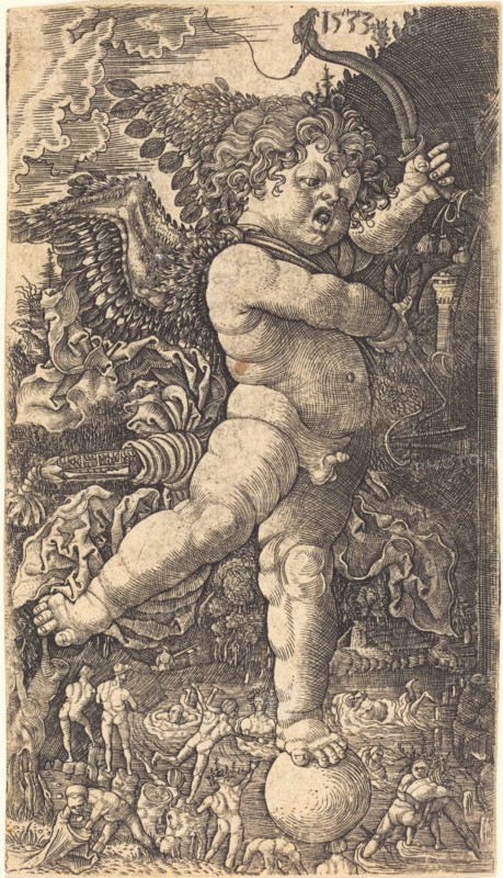 Cupid Balancing on a Globe, 1533.