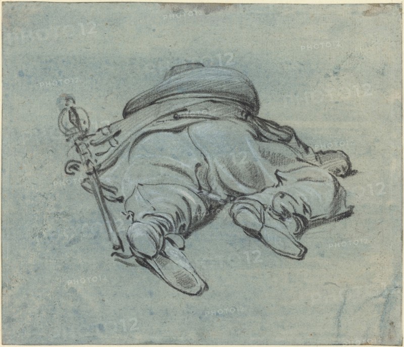 A Cavalier Lying on the Ground, c. 1640.