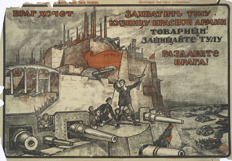 The Enemy Wants to Get Behind the Front, 1919. Creator: Alexander Petrovich Apsit.