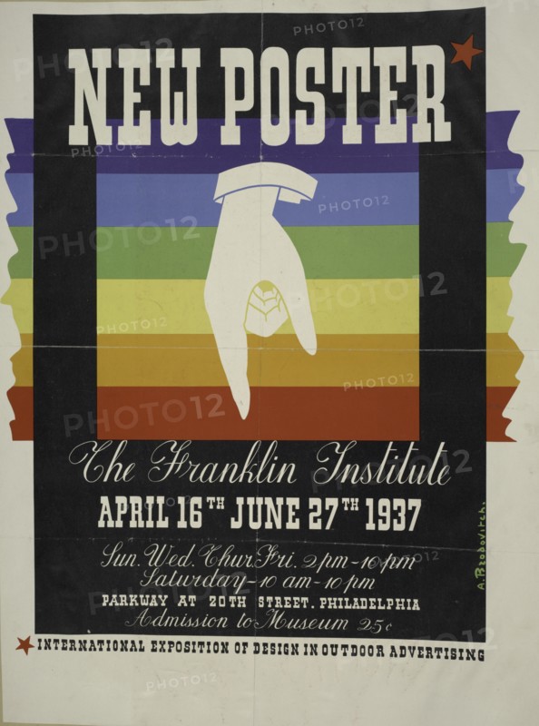 New poster. The Franklin institute, c1937.