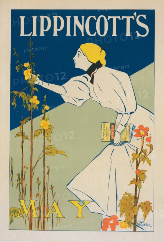 Affiche américaine pour la revue "Lippincott's Magazine", publiée à Philadelphie (Mai 1895), c1896. Creator: William Carqueville.