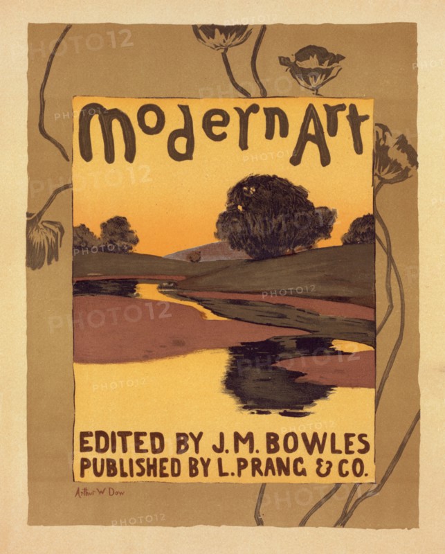 Affiche pour la revue "Modern Art", publiée à Boston., c1896. [Publisher: Imprimerie Chaix; Place: Paris]