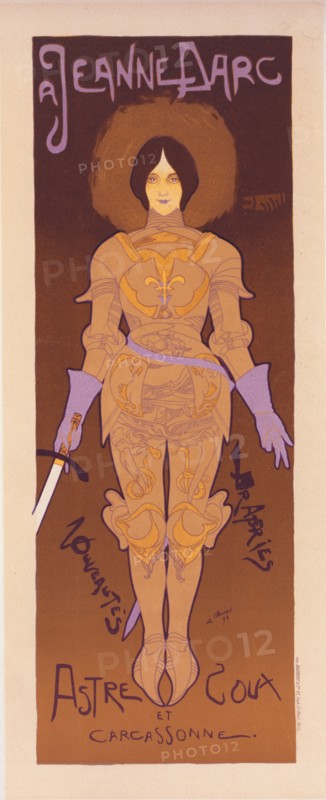 Affiche pour le Magasin de Nouveautés "A Jeanne d'Arc", à Carcassonne., c1898. Creator: Georges de Feure.