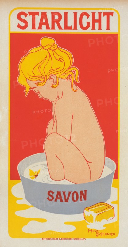 Affiche belge pour le "Savon Starlight"., c1900. [Publisher: Imprimerie Chaix; Place: Paris]