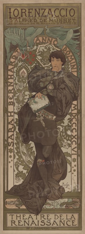Sarah Bernhardt in Lorenzaccio, Theatre de la Renaissance, c1896. [Publisher: Imp. F. Champenois; Place: Paris]