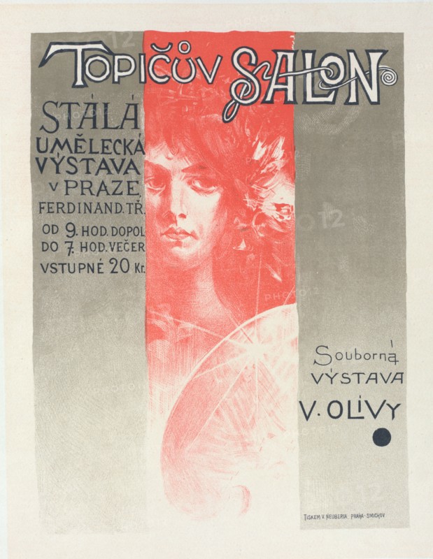 Affiche tchèque pour une Exposition au "Topic Salon", c1898. [Publisher: Imprimerie Chaix; Place: Paris]