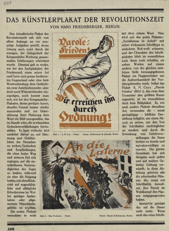Das Künstlerplakat der Revolutionszeit, c1919. [Publisher: M. Schildberger [etc.]; Place: Berlin]