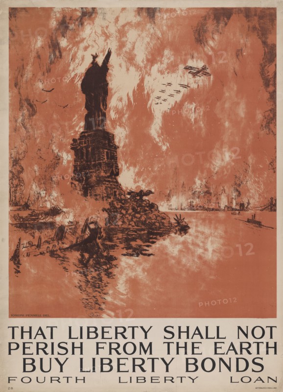 That Liberty Shall Not Perish from the Earth. Buy Liberty Bonds. Fourth Liberty Loan..., 1918. Creator: Joseph Pennell.
