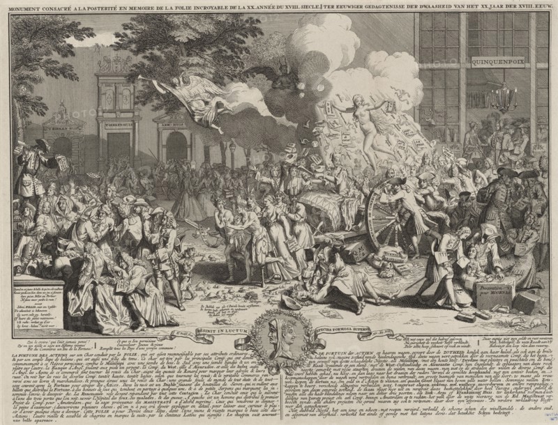 Monument consacré a la posterité en memoire de la folie incroyable de la XX. Année du XVIII..., 1720 Creator: Bernard Picart.