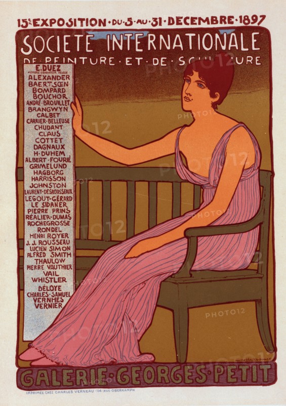 Affiche pour la "Galerie Georges Petit"., c1900. [Publisher: Imprimerie Chaix; Place: Paris]