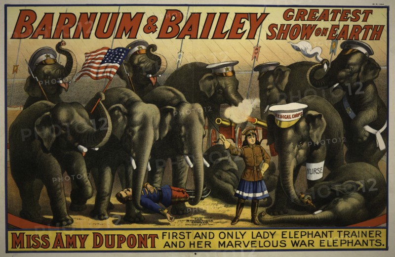 Barnum & Bailey greatest show on earth circus poster, c1915. Creator: Strobridge Lithographing Company.