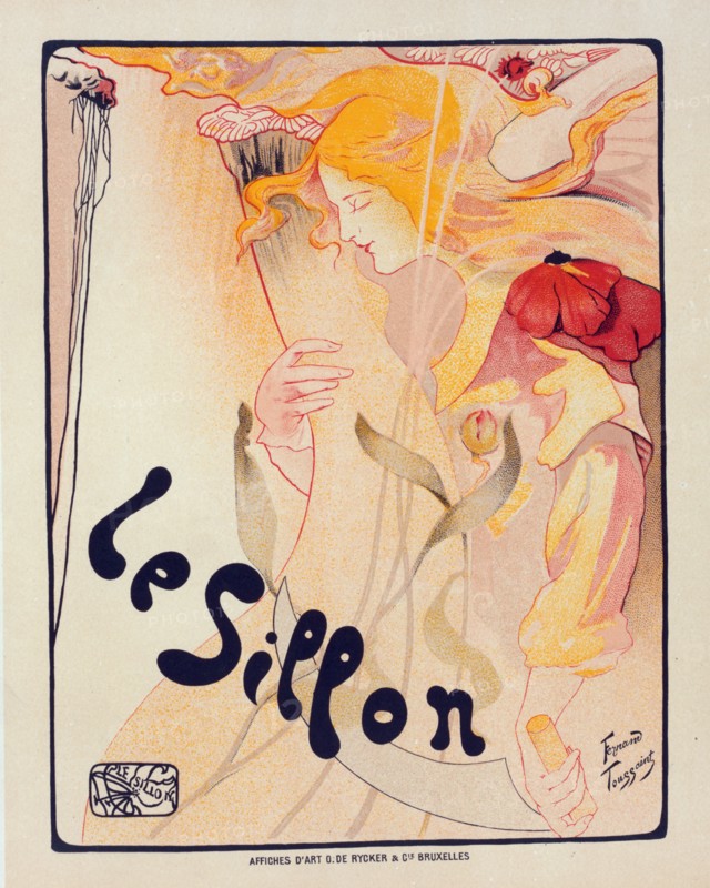 Affiche belge pour le Cercle de Peinture, "le Sillon"., c1897. [Publisher: Imprimerie Chaix; Place: Paris]