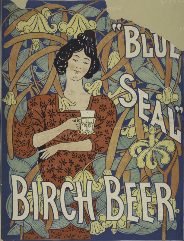 Blue Seal birch beer, c1895 - 1917.
