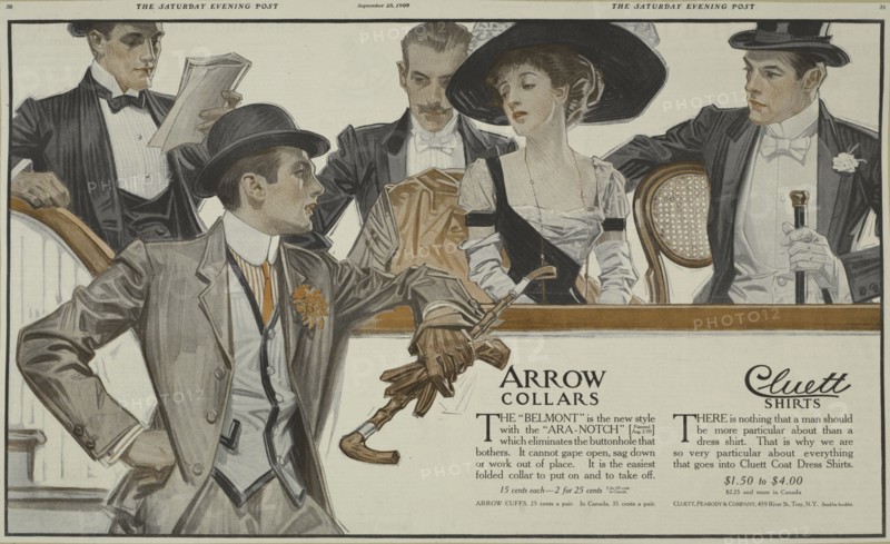 Arrow collars, Cluett shirts, c1909-09-25.
