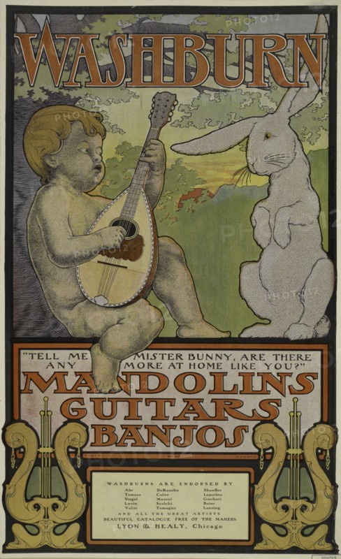 Washburn mandolins guitars banjos, c1895 - 1917.