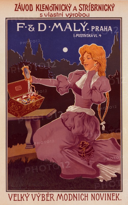 Affiche tchèque pour une "Maison de Bijouterie", c1900. Creator: Unknown.
