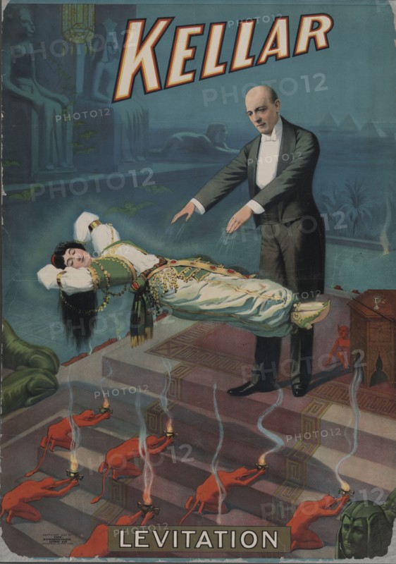Kellar: Levitation, c1900. [Publisher: Strobridge Litho Co.]