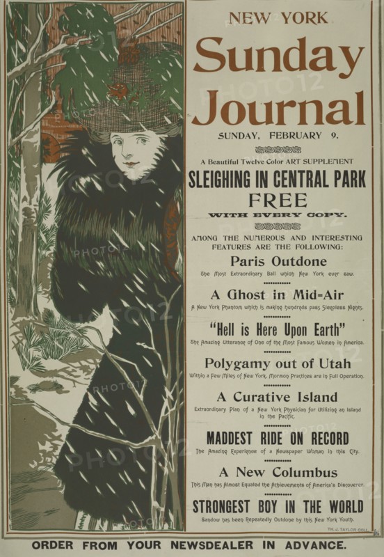 New York Sunday journal. Sunday, February 9. 1896, c1893 - 1897.
