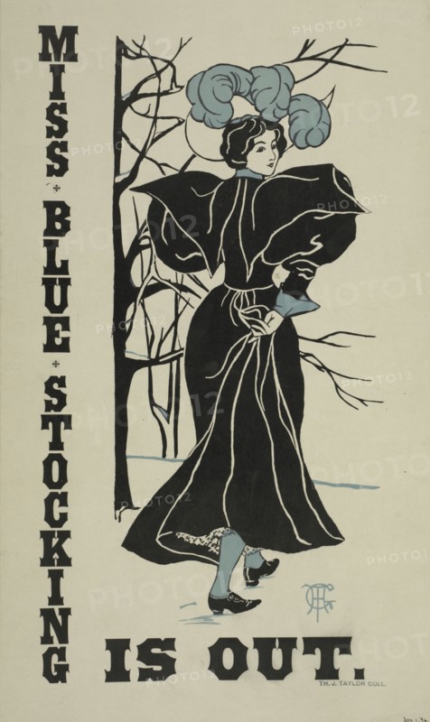 Miss blue stocking, c1896.