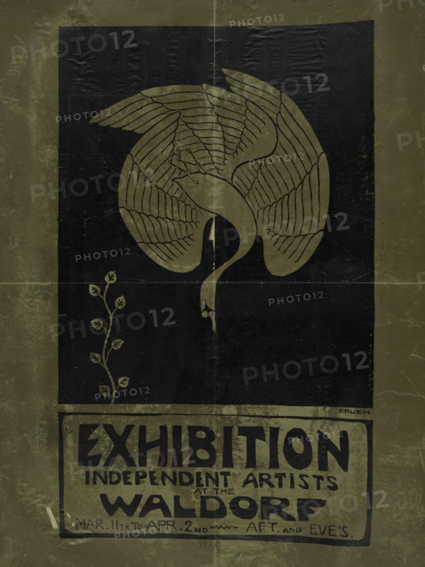 Exhibition independent artists at the Waldorf, c1920.