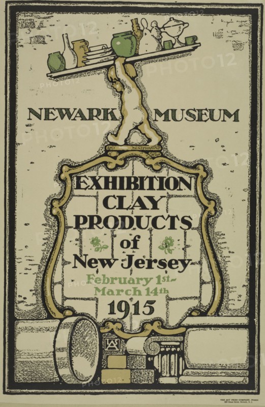 Newark museum. Exhibition of clay products, c1915.