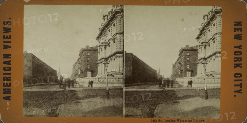 34th Street looking west from 5th Ave, c1850-1930.   Additional Title(s): American views. New York City.