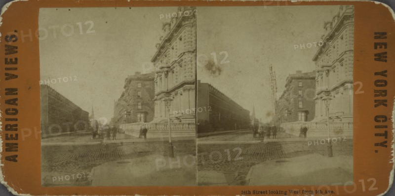 34th Street looking west from 5th Ave, c1850-1930.   Additional Title(s): American views. New York City.