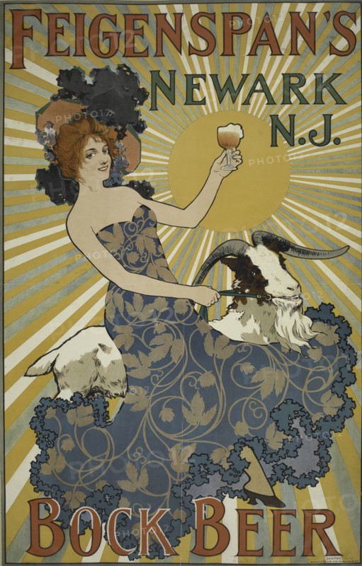 Feigenspan's bock beer, c1895 - 1917.