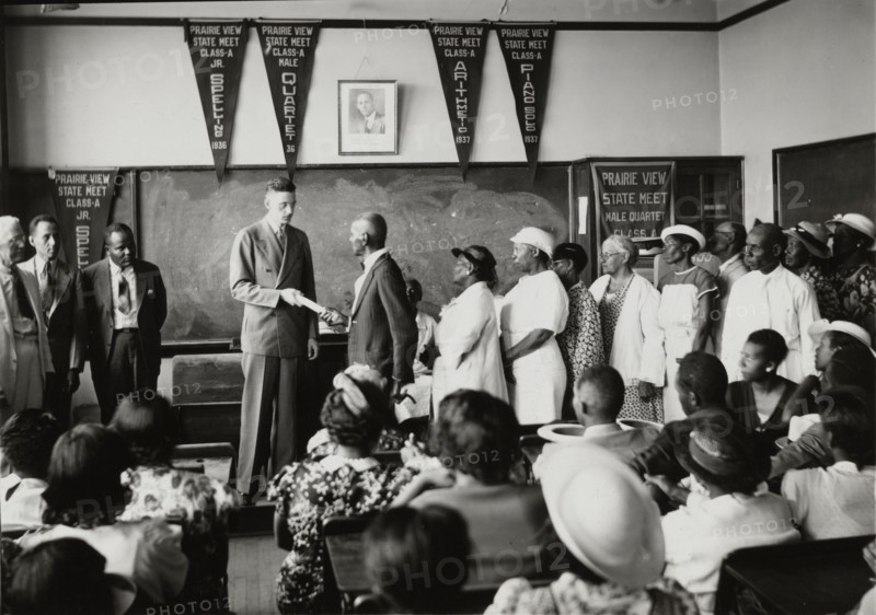 Carl W. Huser, State Director of WPA education program, presenting awards, 1935 - 1943.