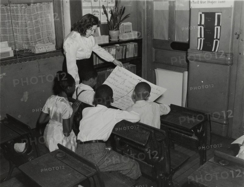 Room set up and remedial activities, P.S. 10, 1941.