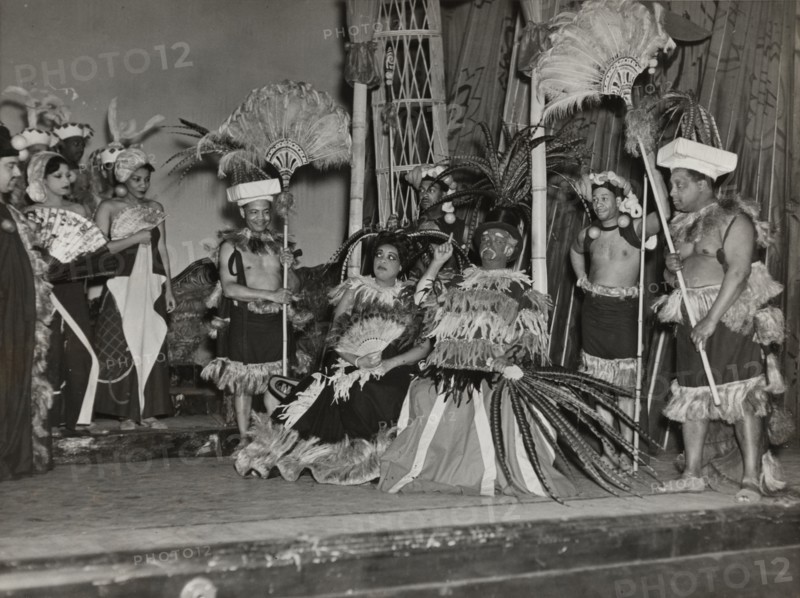 Edward Fraction as the Mikado and Mabel Walker as Katisha, 1938.