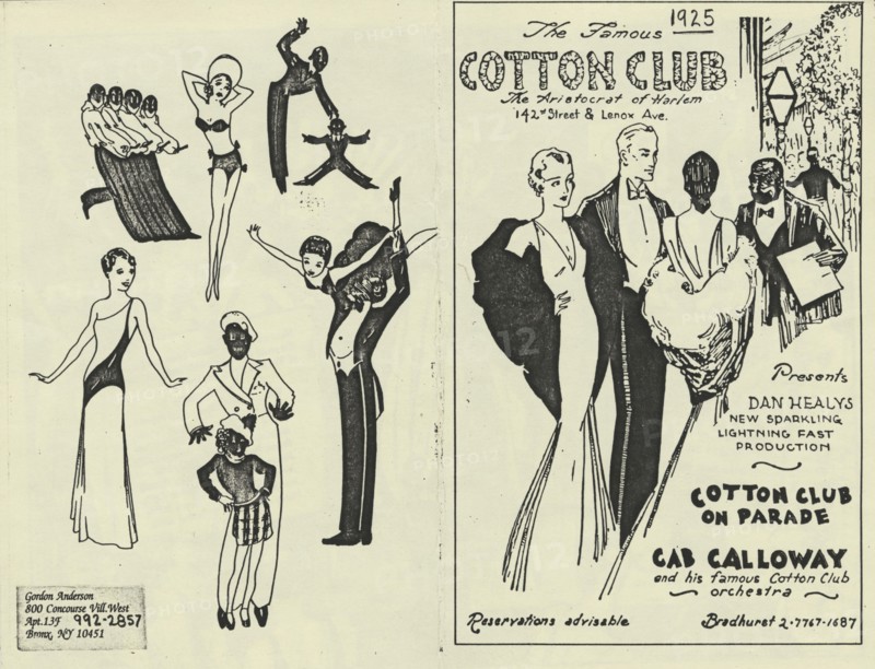 The Famous Cotton Club presents Dan Healy's Cotton Club on Parade with Cab Calloway..., 1925. Creator: Unknown.