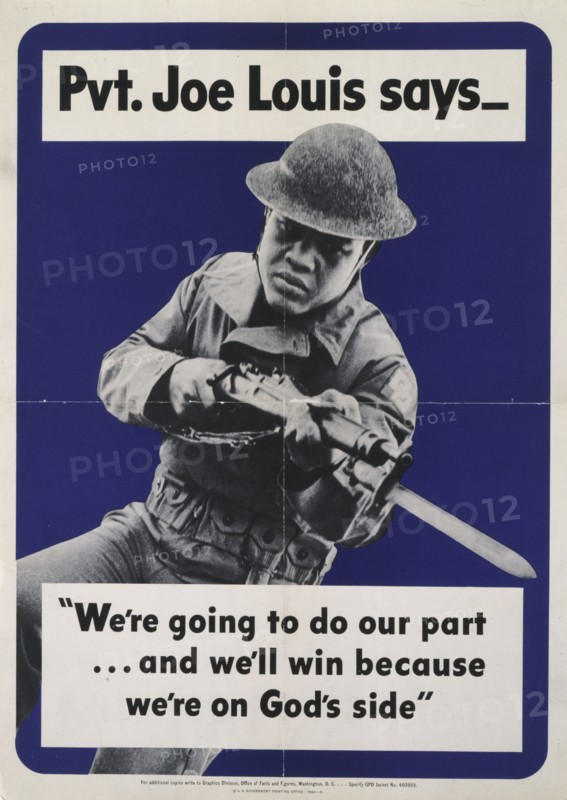 Pvt. Joe Louis says --"We're going to do our part ..."..., 1942.