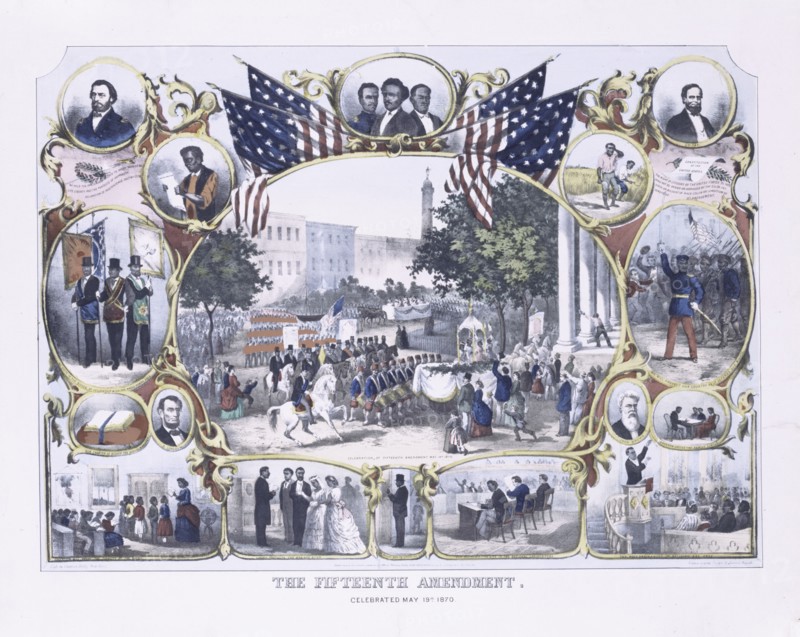 The fifteenth amendment: celebrated May 19th, 1870, ca.1870 - 1879.