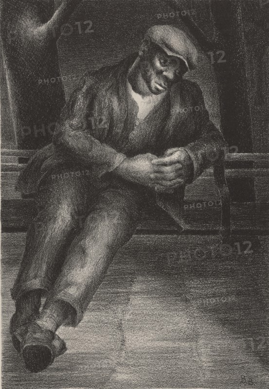 Man on Bench, ca.1935 - 1943.