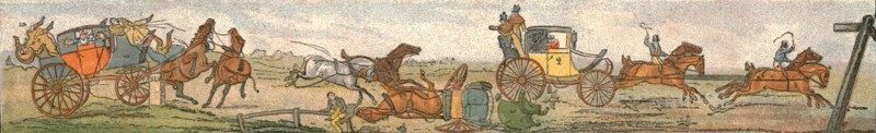 ''A Trip to Leicestershire, or The Melton Mowbray Panorama, 1820; Adventures on the Road to Melton - Creator: Unknown.