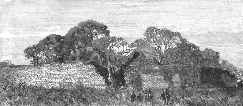 ''The Pioneer Corps of the British South Africa Co's Forces on their way to Mashonaland; Ancient Rui Creator: Unknown.