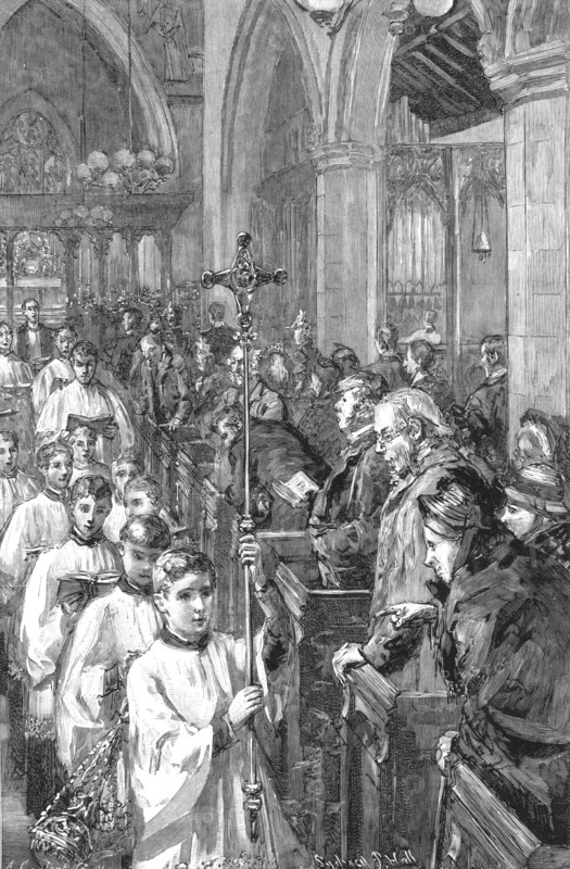 ''Church Choirs - The New Style', 1891. Creator: Sydney Prior Hall.