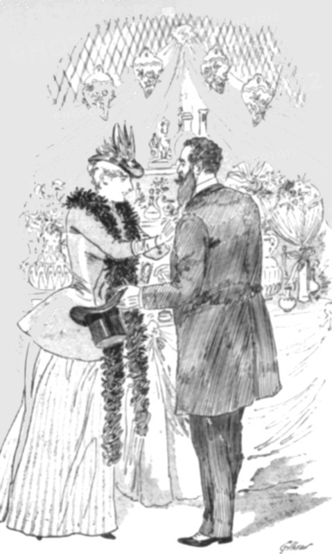 ''The Paris Season - drawn by Mars; At a Charity Bazaar', 1891. Creator: Mars.
