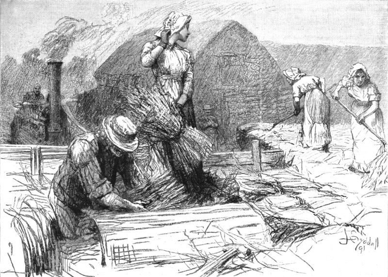 Scene from "Tess of the D'Urbervilles", by Thomas Hardy, 1891. Creator: Sydall.