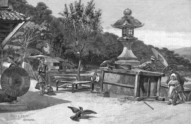 ''Ishiyama, on the Banks of the Seta River", 1891. Creator: Charles Edwin Fripp.